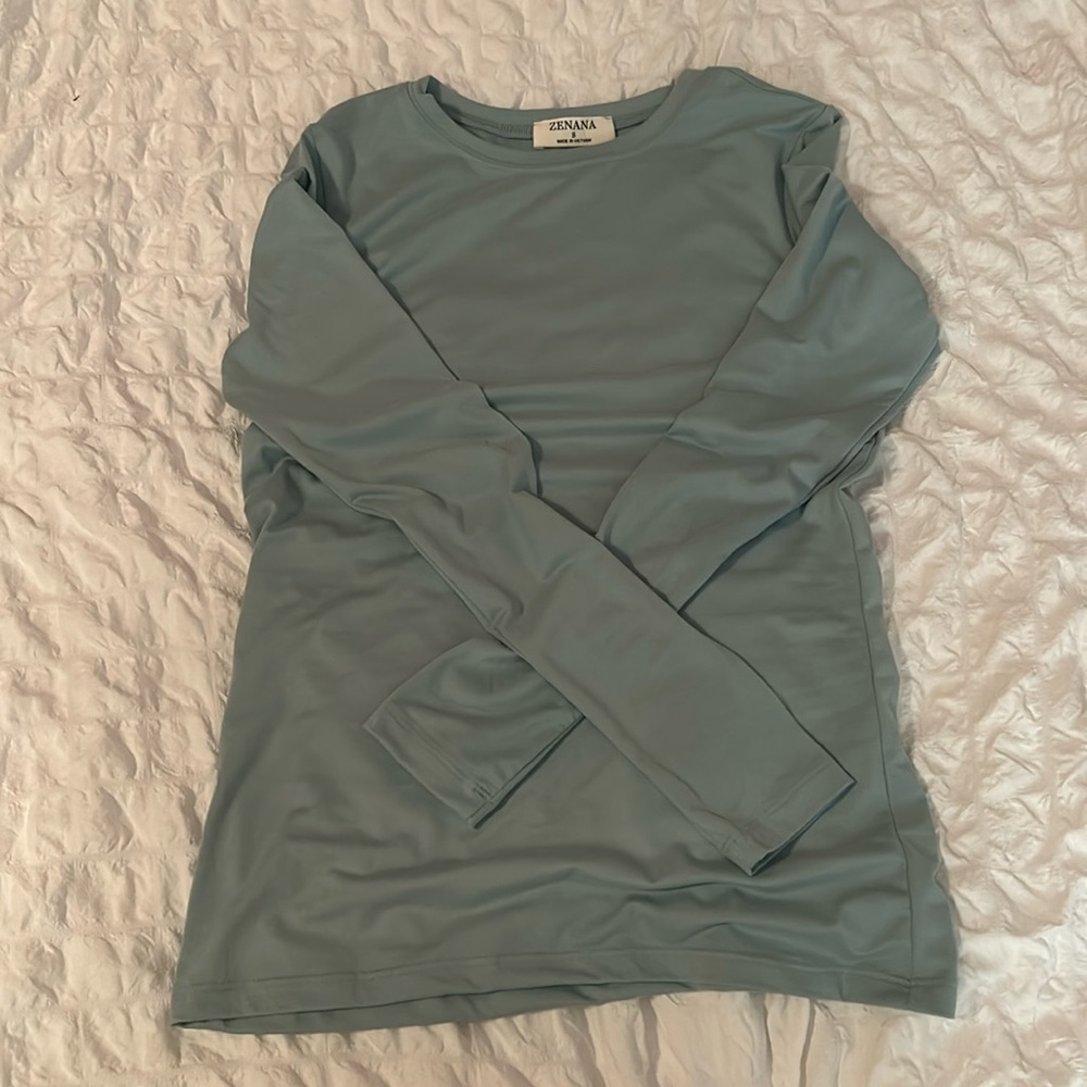 Blue Green Long Sleeve Tee – Women’s Size Small (NWT)